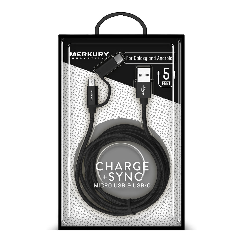 2IN1 MICRO/TYPE C CABLE-BLACK