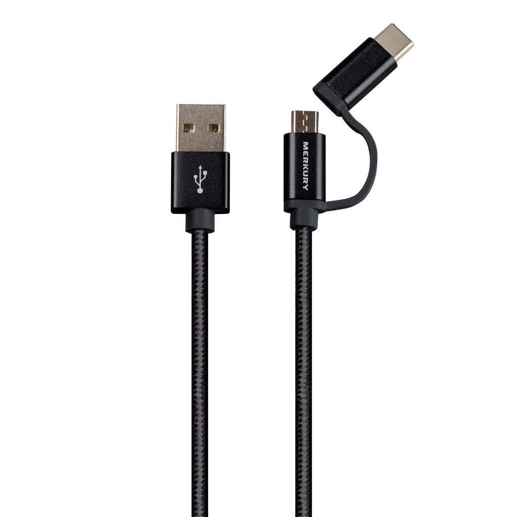 2IN1 MICRO/TYPE C CABLE-BLACK
