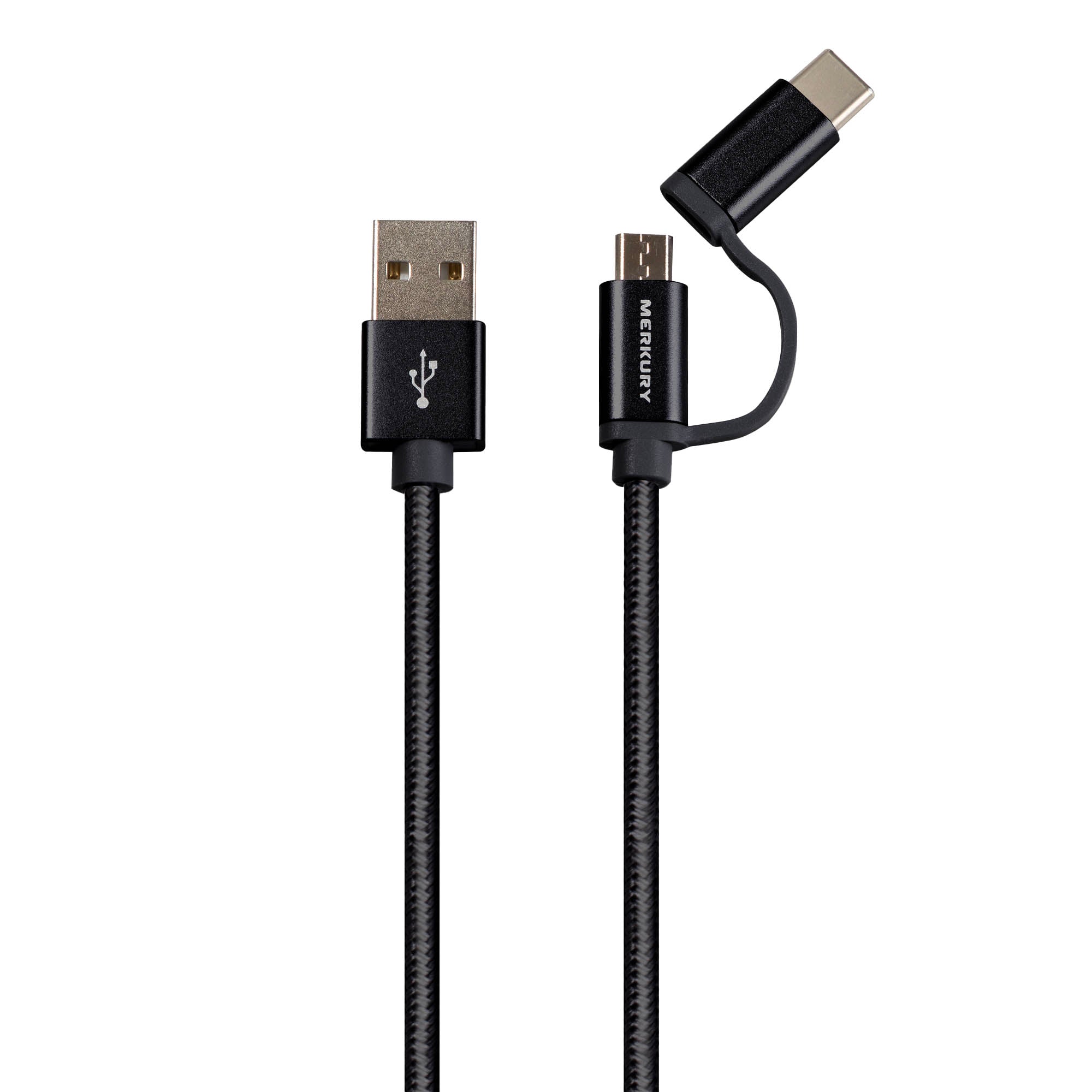2IN1 MICRO/TYPE C CABLE-BLACK