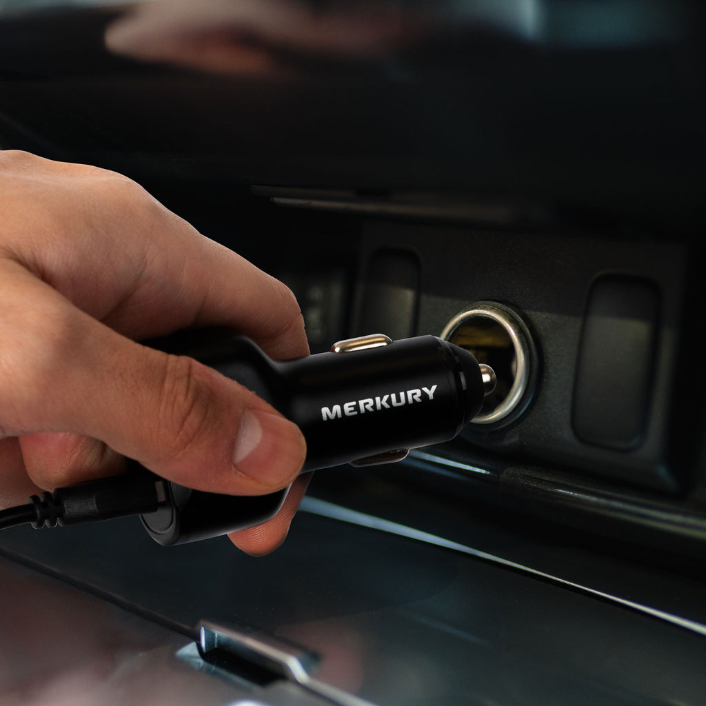 20W Car Charger USB-A + USB-C-White