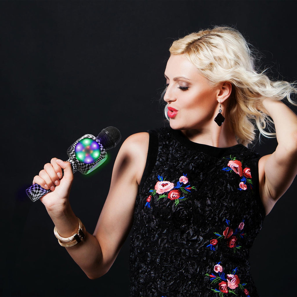 LED Karaoke Microphone Bluetooth Speaker