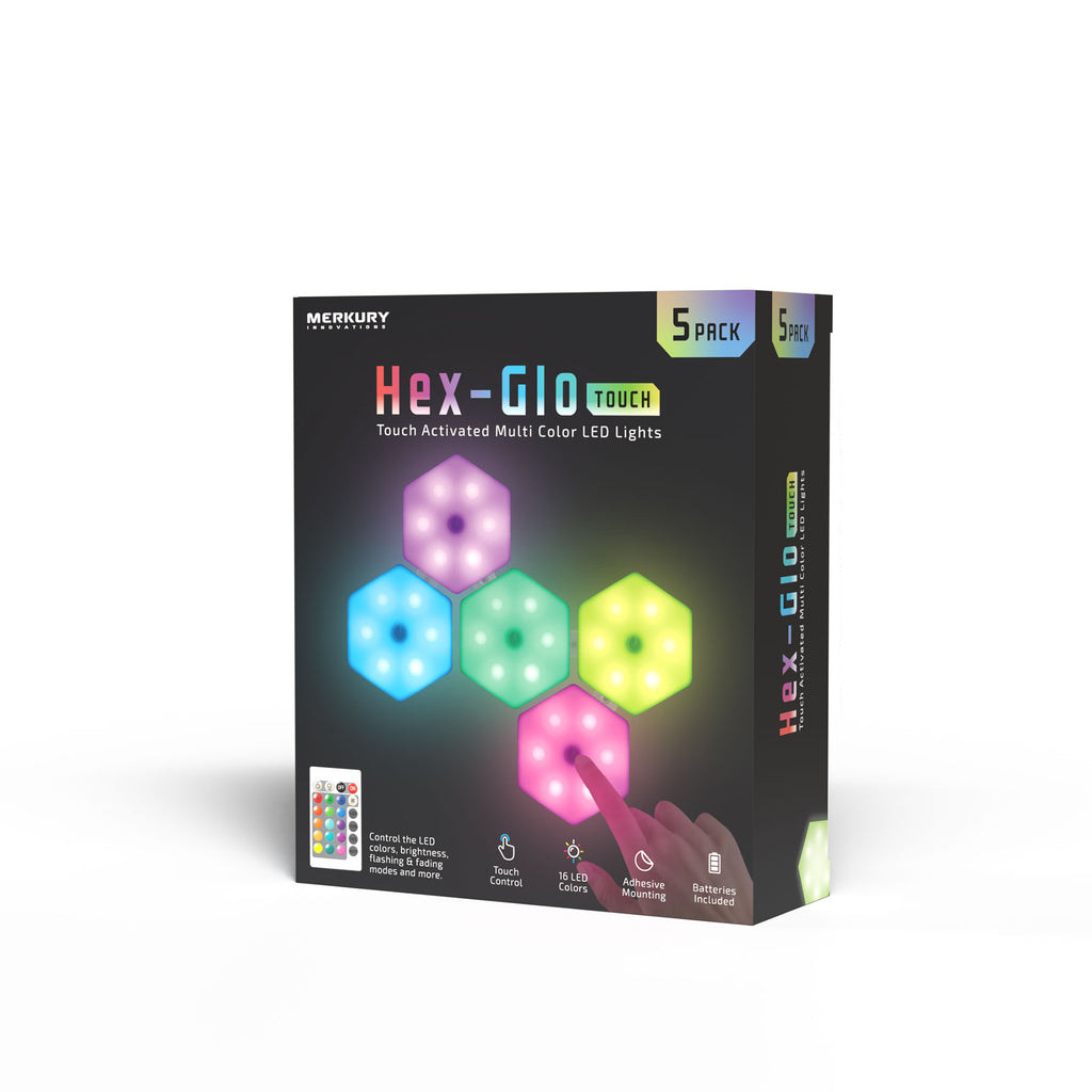 Hex-Glo Touch-Activated Multicolor LED Lights