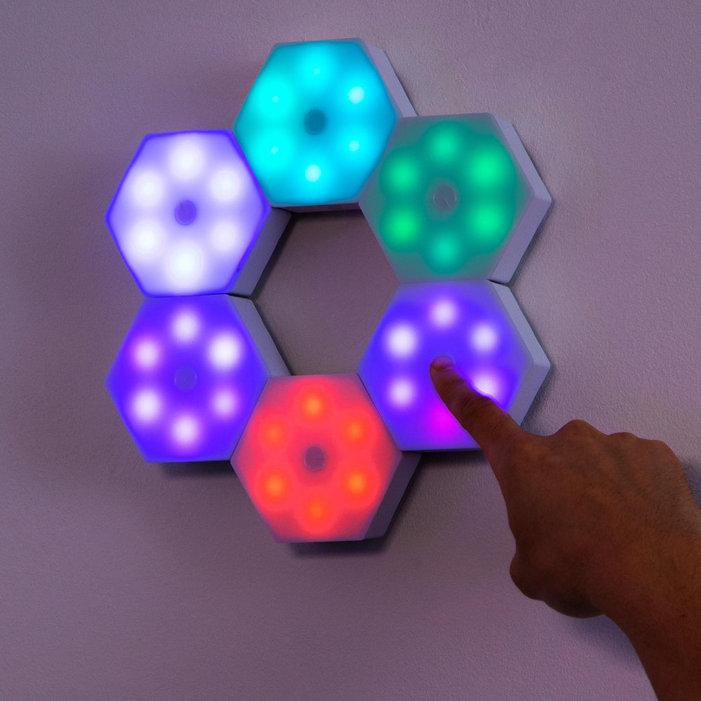 Hex-Glo Touch-Activated Multicolor LED Lights