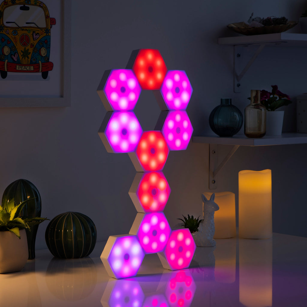 Hex-Glo Touch-Activated Multicolor LED Lights