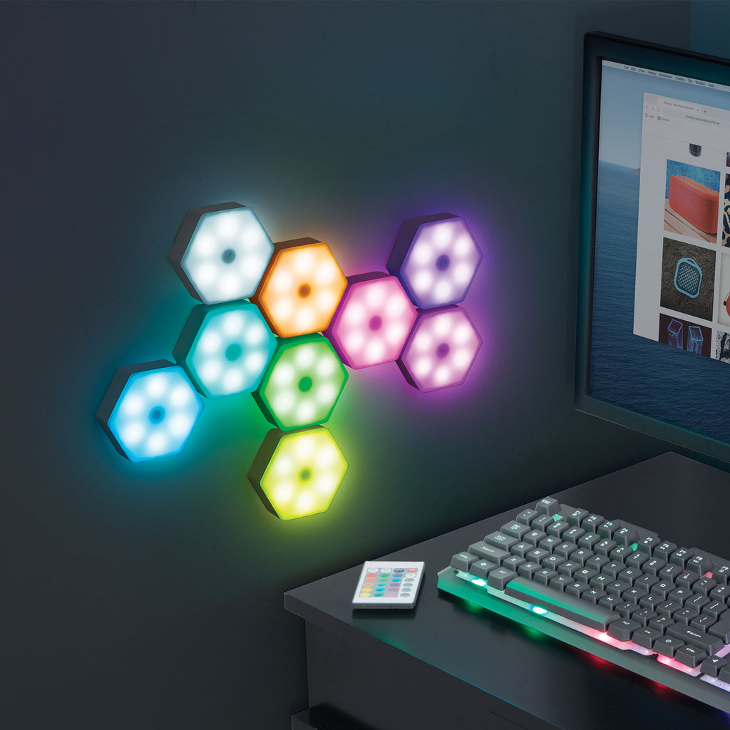 Hex-Glo Touch-Activated Multicolor LED Lights
