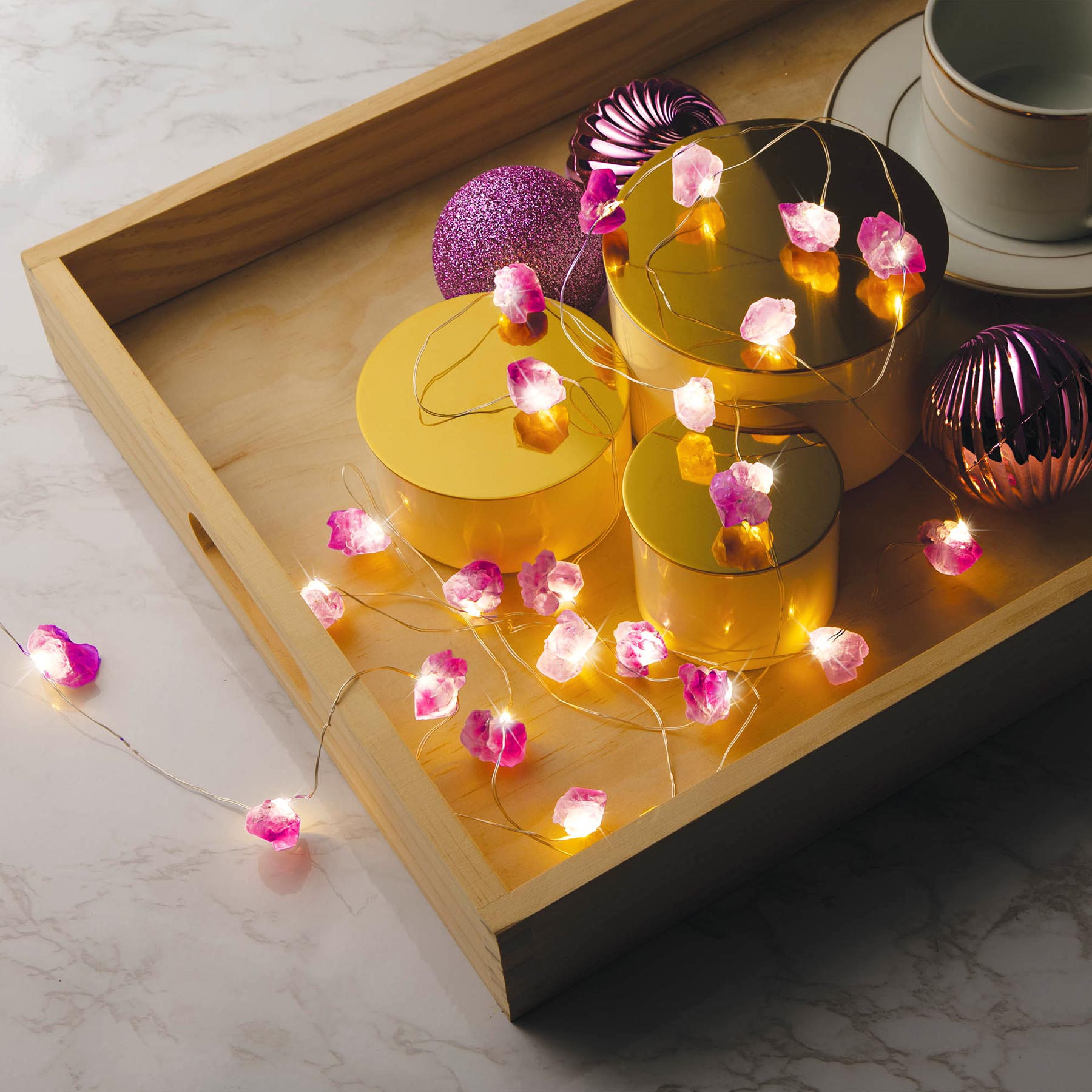 Amethyst Crystal String Lights