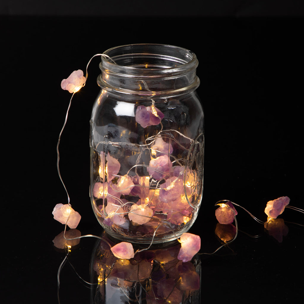 Amethyst Crystal String Lights