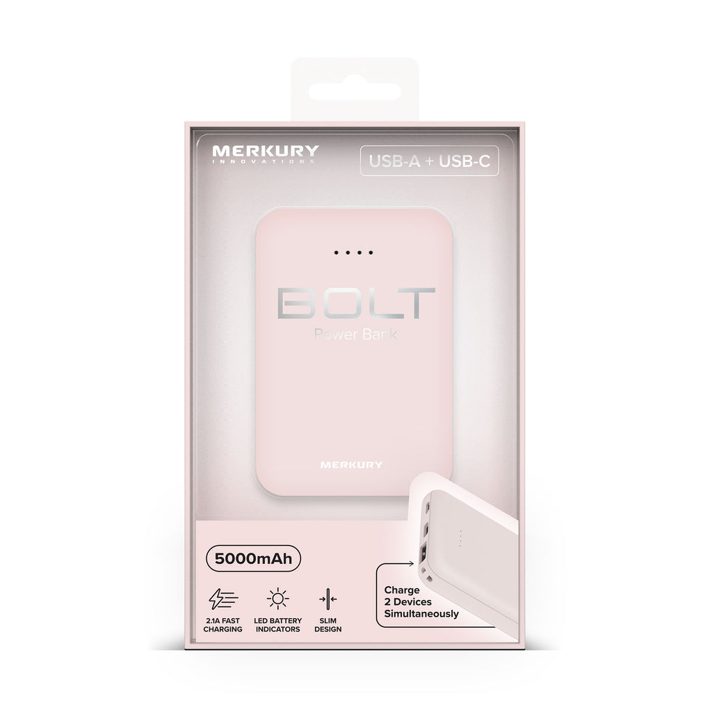 Power Bank - 5000mAh - Light Pink