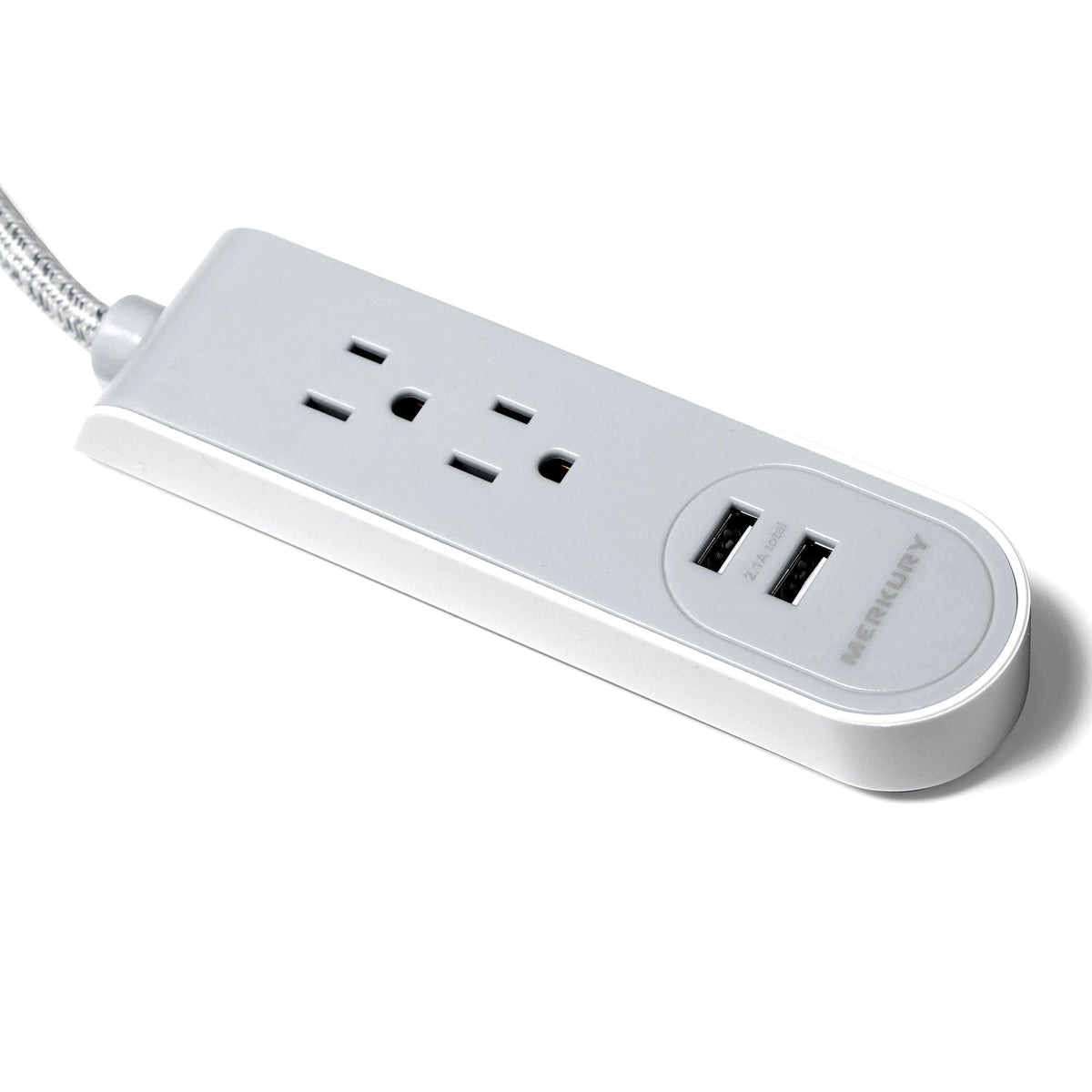2AC + 2 USB 2.1A 3 Ft Fabric Power Strip