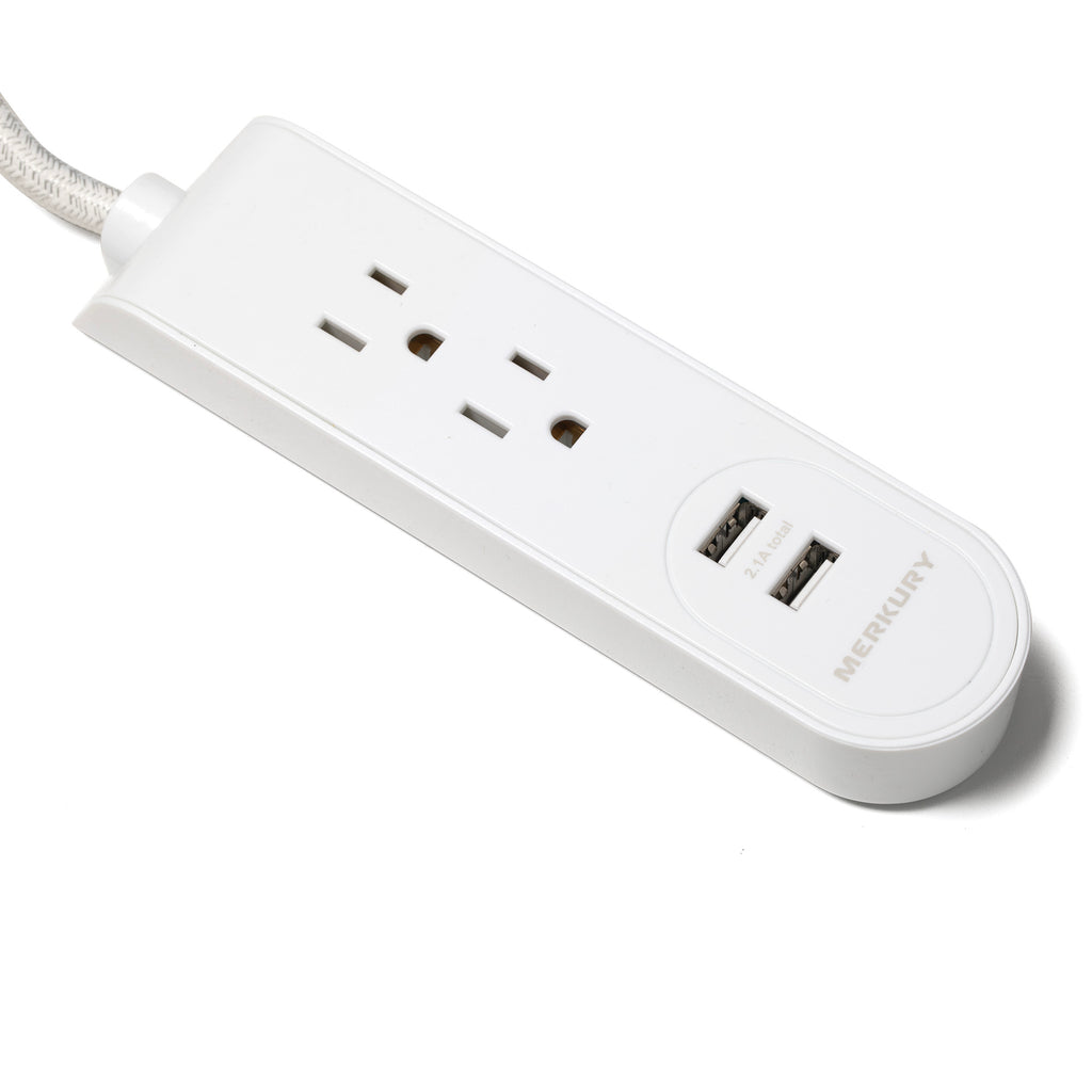 2 AC + 2 USB 2.1A 3 Ft Fabric Power