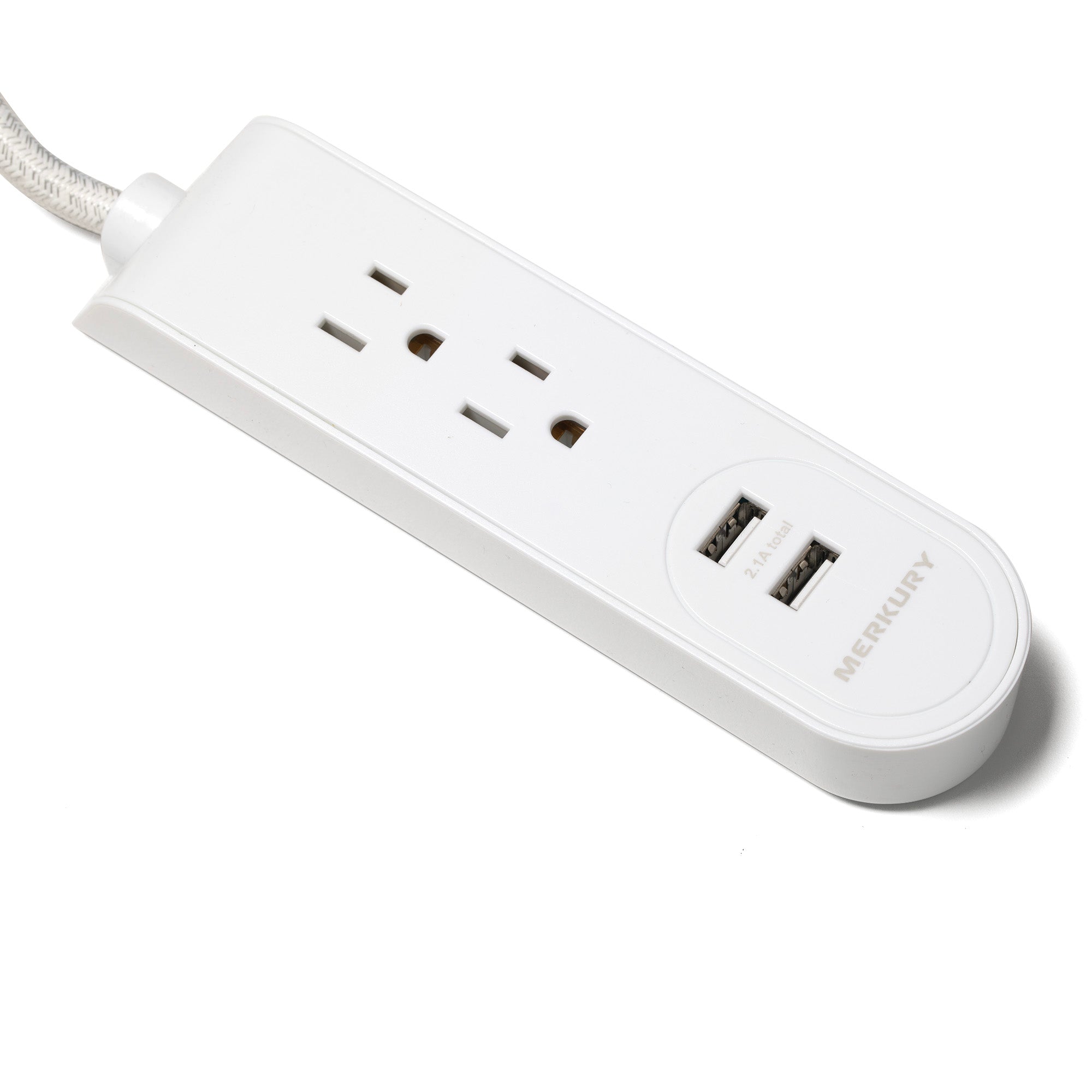 2 AC + 2 USB 2.1A 3 Ft Fabric Power