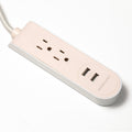 2 AC + 2 USB 2.1A 3 Ft Fabric Power