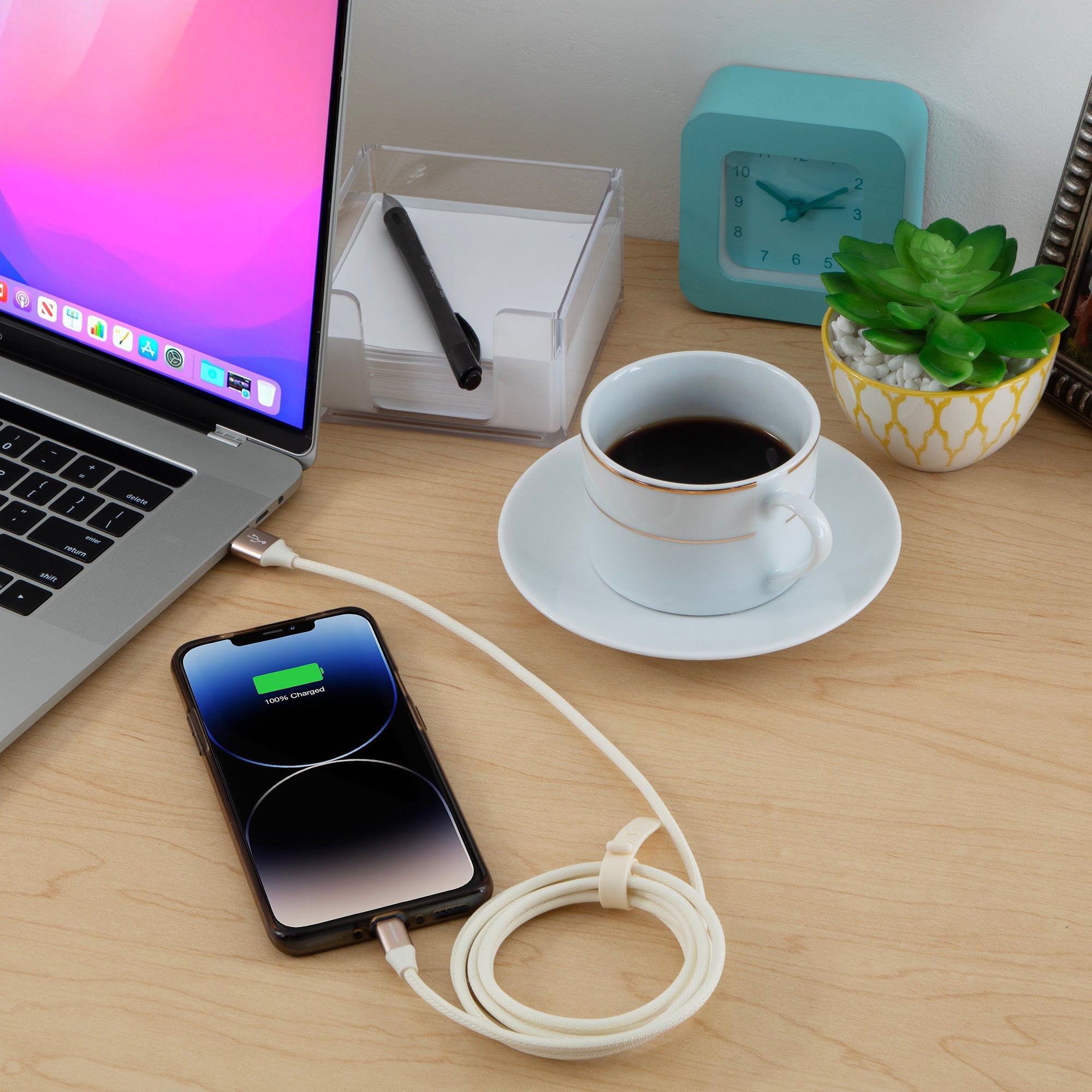 6 Ft Fabric Cable-USB-A to USB-C-Willow