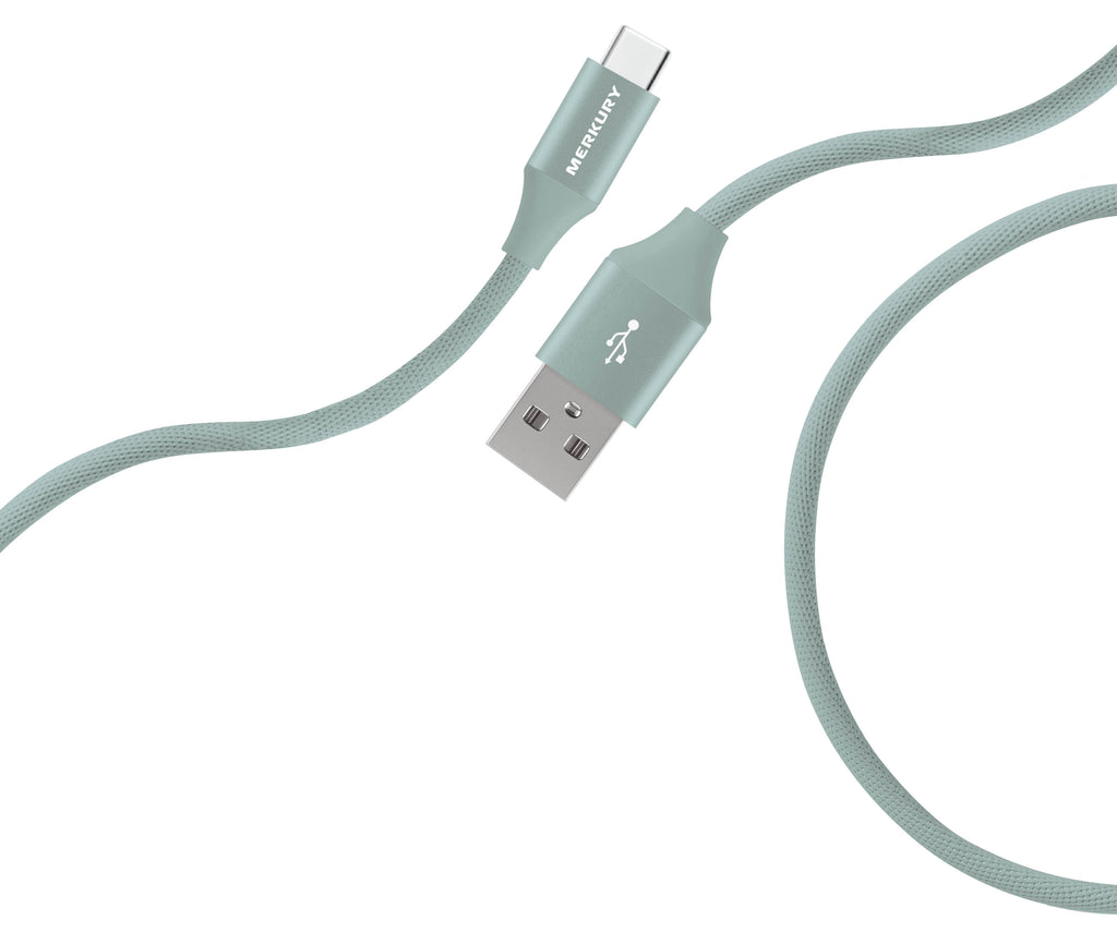 6 Ft Fabric Cable -USB-A to USB-C -Mist