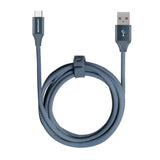 6 Ft Fabric Cable - USB-A to USB-C-Slate