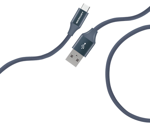 6 Ft Fabric Cable - USB-A to USB-C-Slate