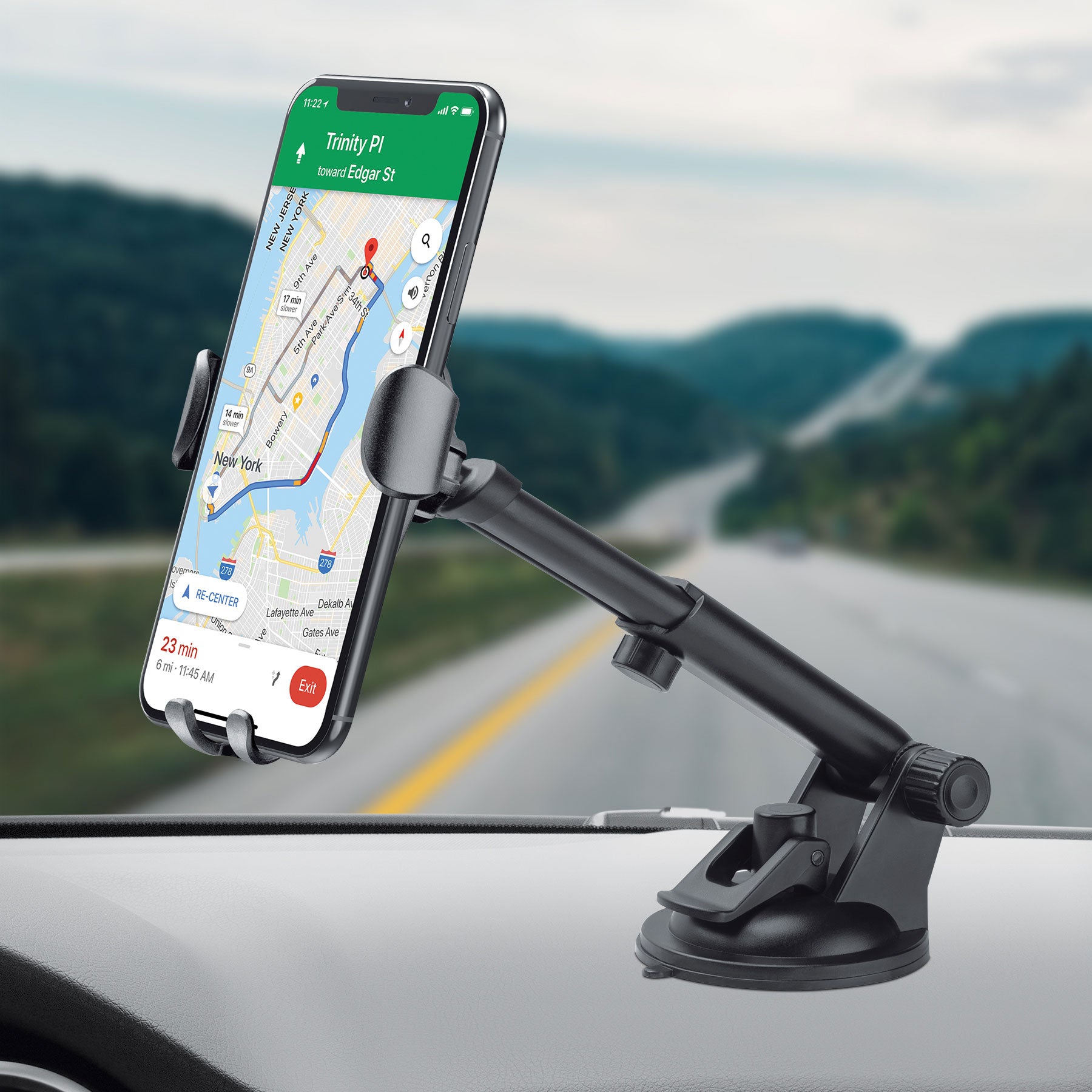 Flexible Gooseneck Gravity Car Mount