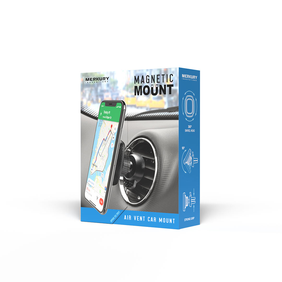 Magnetic Air Vent Car Mount - Black