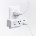 Slim Wall Plate 2 AC + 2 USB -2.1A-White