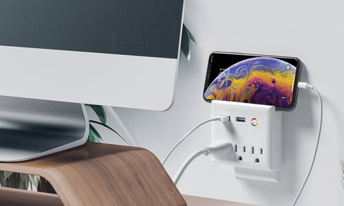 2.1A 2 USB 3 Outlets 800 Joules Wall