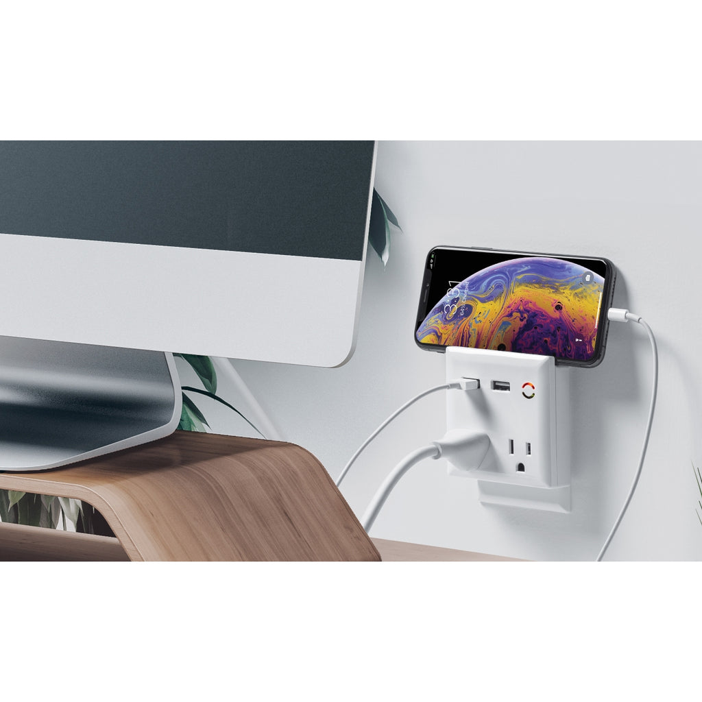 2.1A USB Wall Plate with Phone Stand