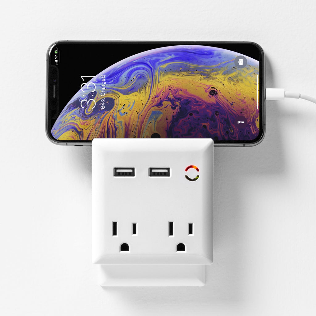 2.1A USB Wall Plate with Phone Stand