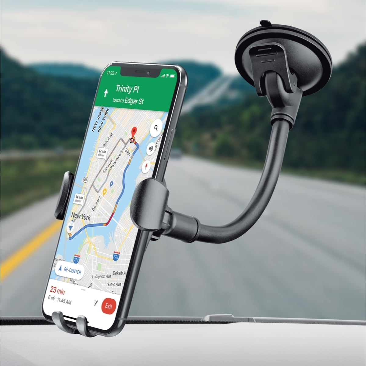 Flexible Gooseneck Gravity Car Mount